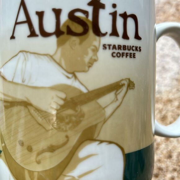 ☕️ Guitar🎸town Austin 2011 LtdEd. Star⭐️bucks Collector Series 16 oz ☕️ - Picture 13 of 17
